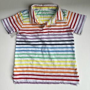 Primary size 5 rainbow stripe polo shirt